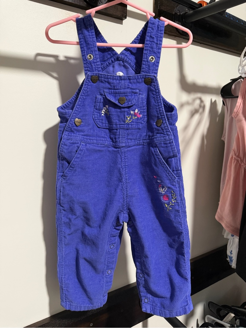 12M Carhartt Floral Embroidery Overalls